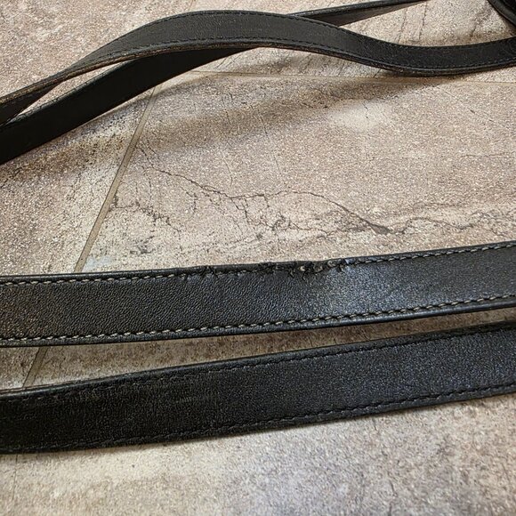 VTG Dooney and Bourke Black leather 2 Handle Tote Panama Collection 1980's - Picture 13 of 16